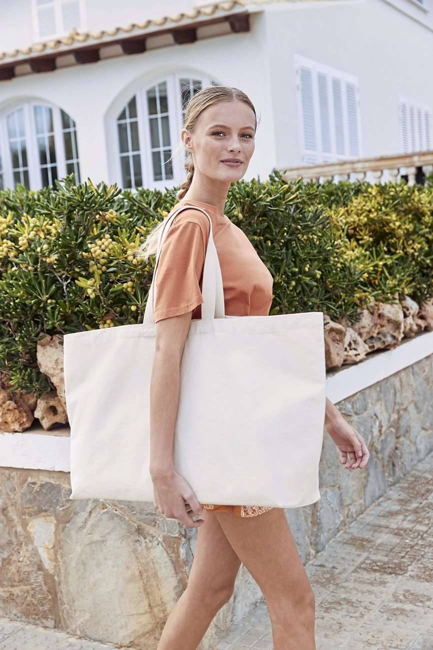 Duża torba bawełniana wykonana z wytrzymałego materiału