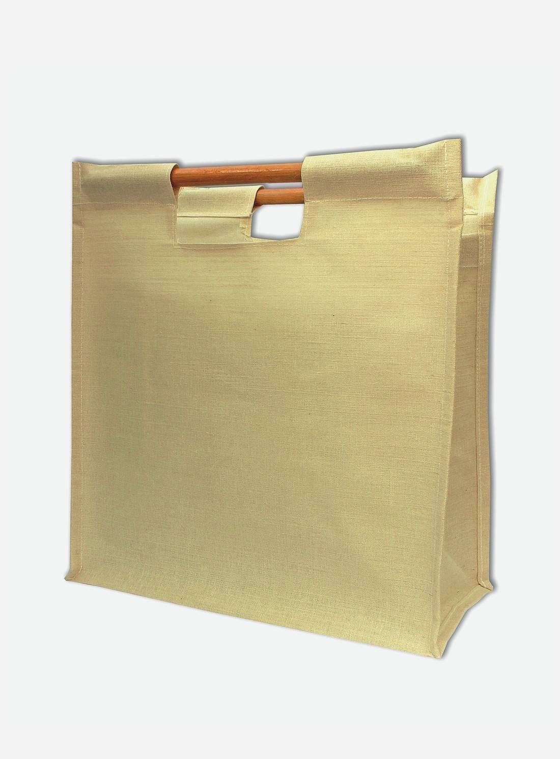 Duża torba na zakupy z uchwytami bambusowymi