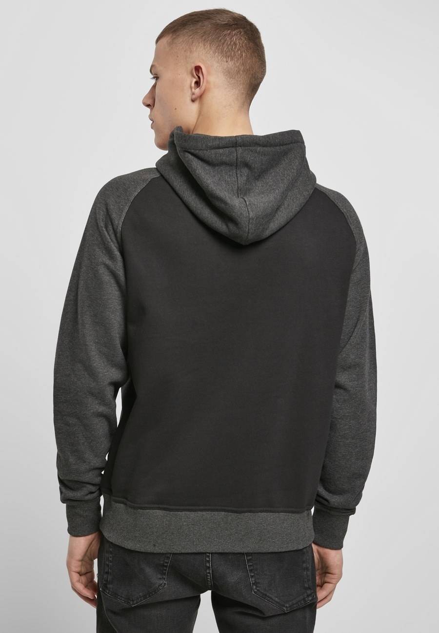 Dwukolorowa bluza męska z kapturem bez metki producenta