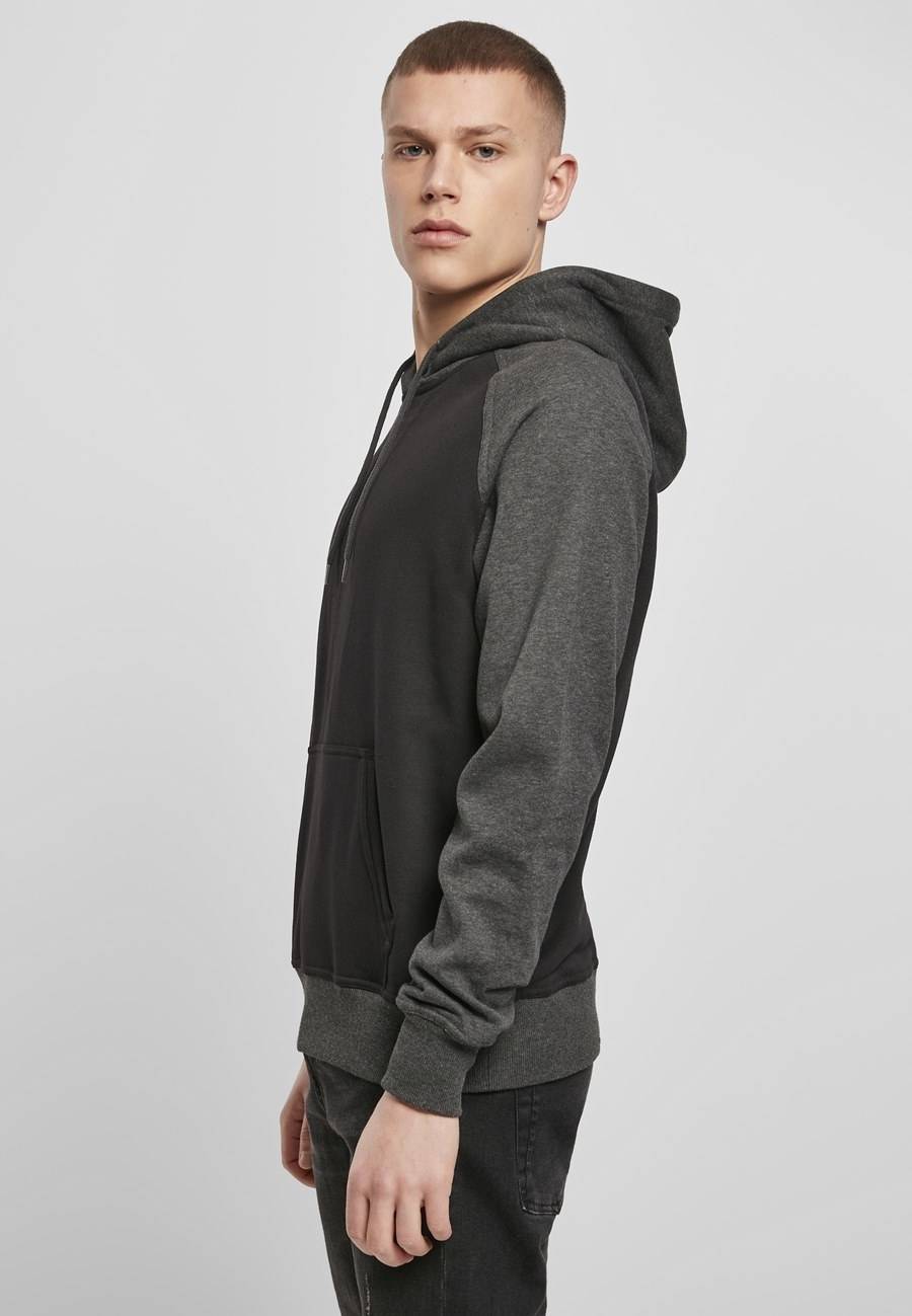 Dwukolorowa bluza męska z kapturem bez metki producenta
