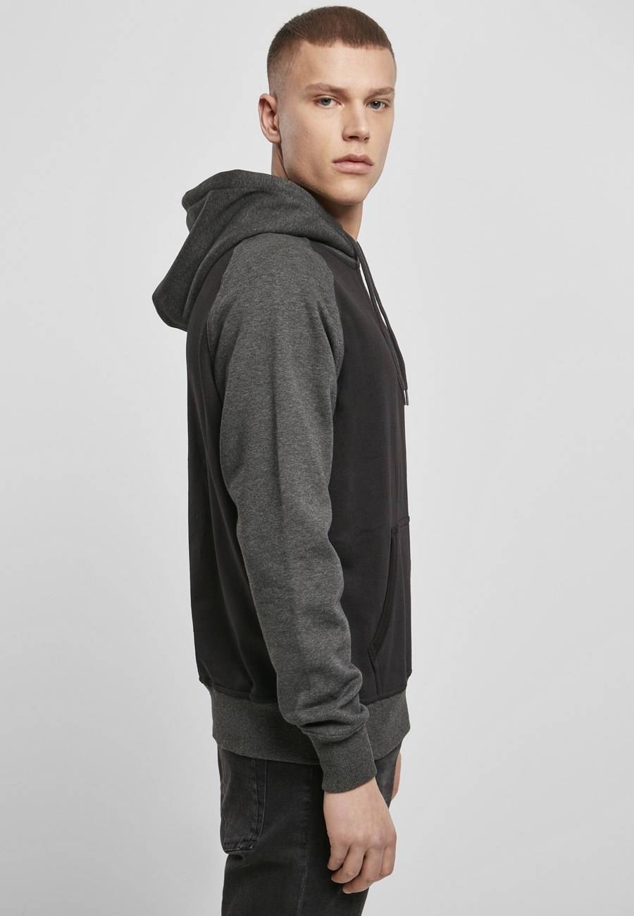 Dwukolorowa bluza męska z kapturem bez metki producenta