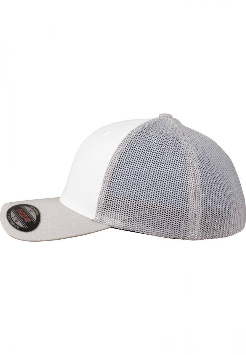 Dwukolorowa czapka z daszkiem o elastycznym dopasowaniu