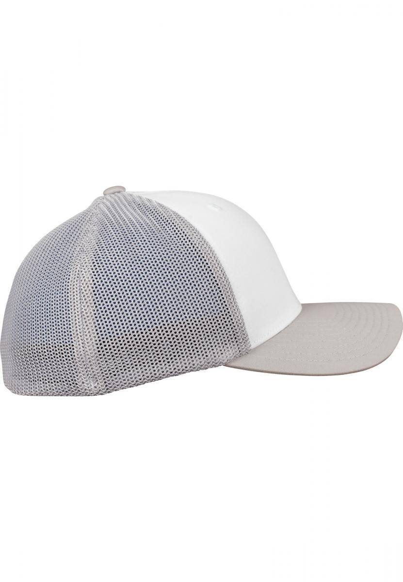 Dwukolorowa czapka z daszkiem o elastycznym dopasowaniu