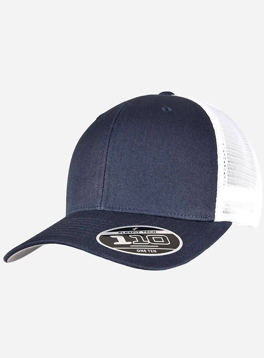 Dwukolorowa czapka z daszkiem, panele z siatki