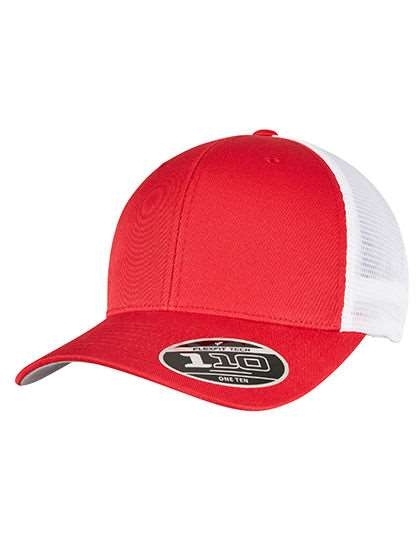 Dwukolorowa czapka z daszkiem, panele z siatki