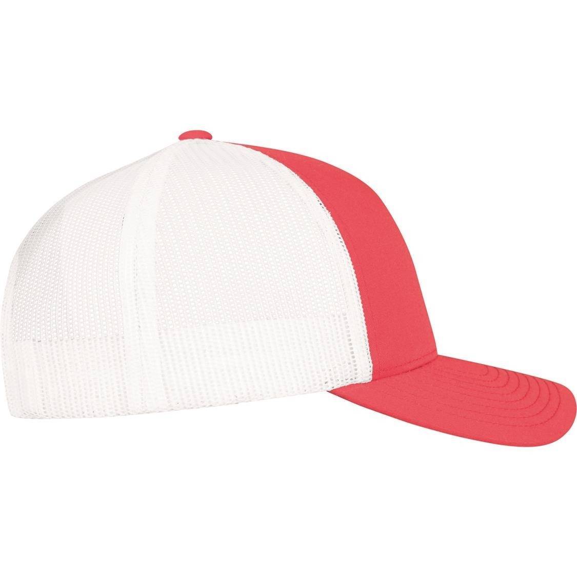 Dwukolorowa czapka z daszkiem zbudowana z pięciu paneli