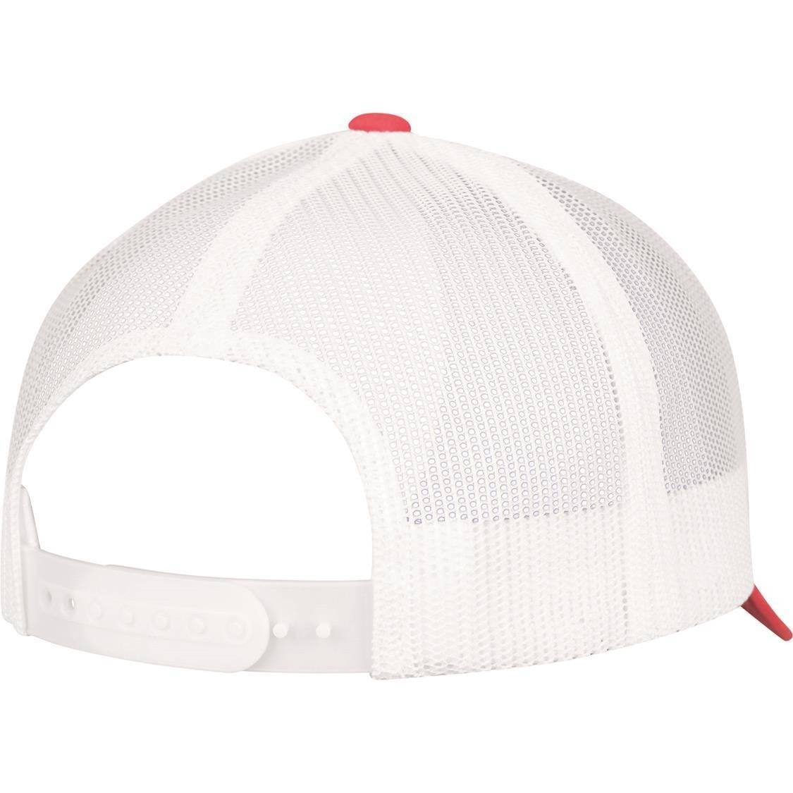 Dwukolorowa czapka z daszkiem zbudowana z pięciu paneli