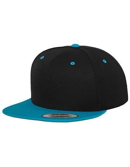 Dwukolorowa czapka z płaskim daszkiem Snapback