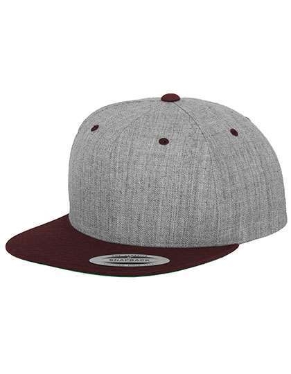 Dwukolorowa czapka z płaskim daszkiem Snapback
