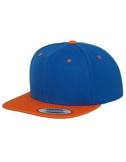 Dwukolorowa czapka z płaskim daszkiem Snapback