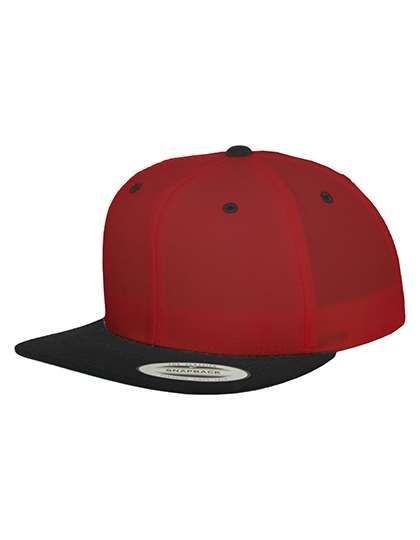 Dwukolorowa czapka z płaskim daszkiem Snapback