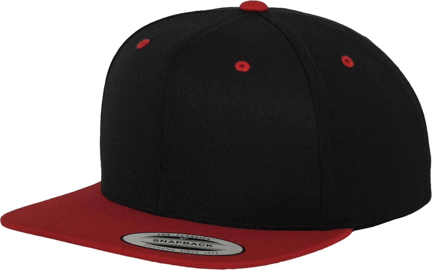 Dwukolorowa czapka z płaskim daszkiem Snapback