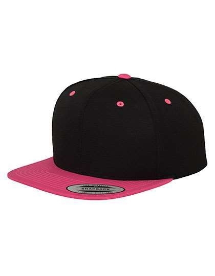 Dwukolorowa czapka z płaskim daszkiem Snapback