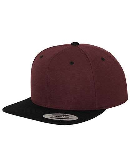 Dwukolorowa czapka z płaskim daszkiem Snapback