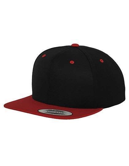 Dwukolorowa czapka z płaskim daszkiem Snapback