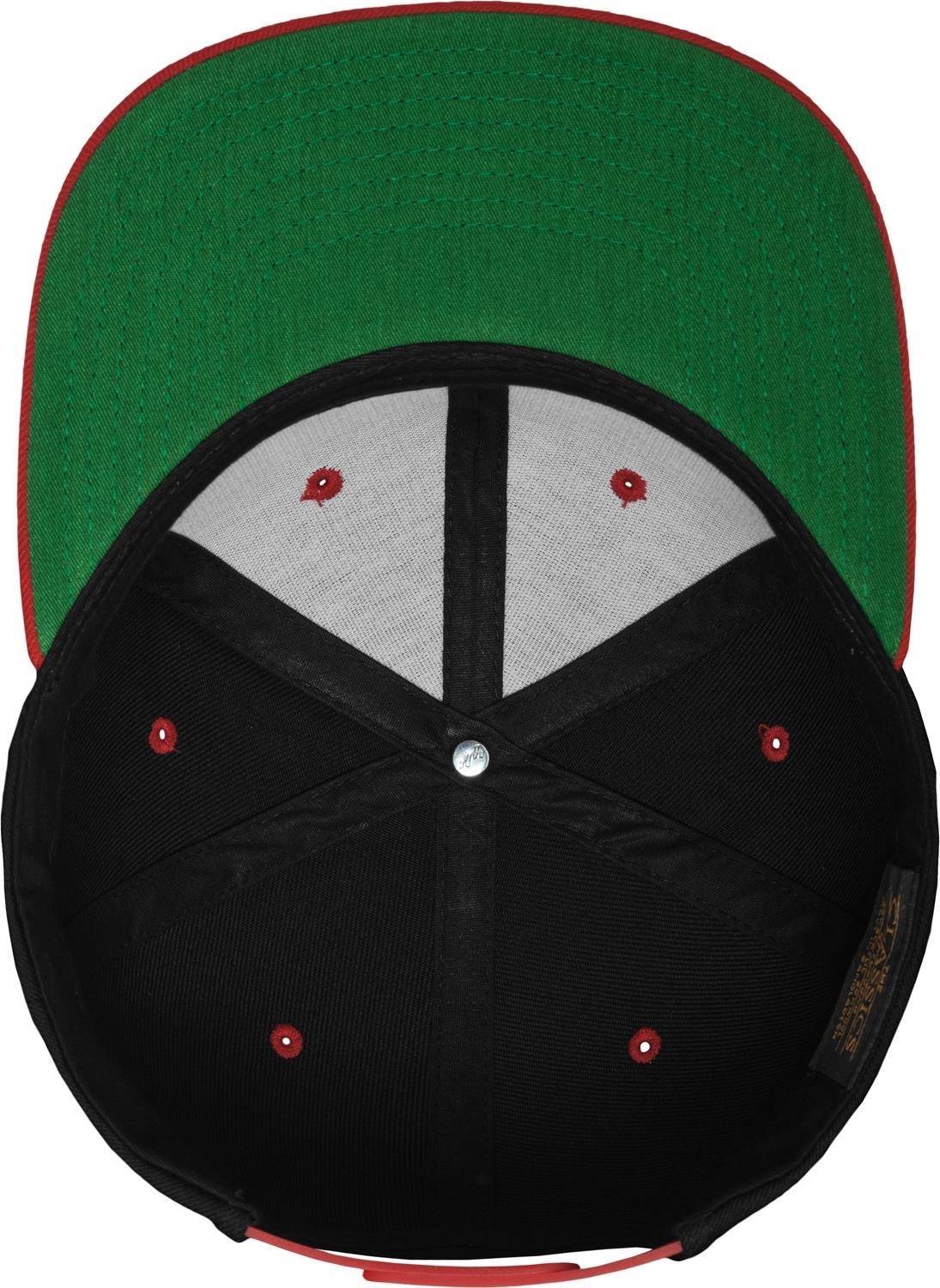 Dwukolorowa czapka z płaskim daszkiem Snapback