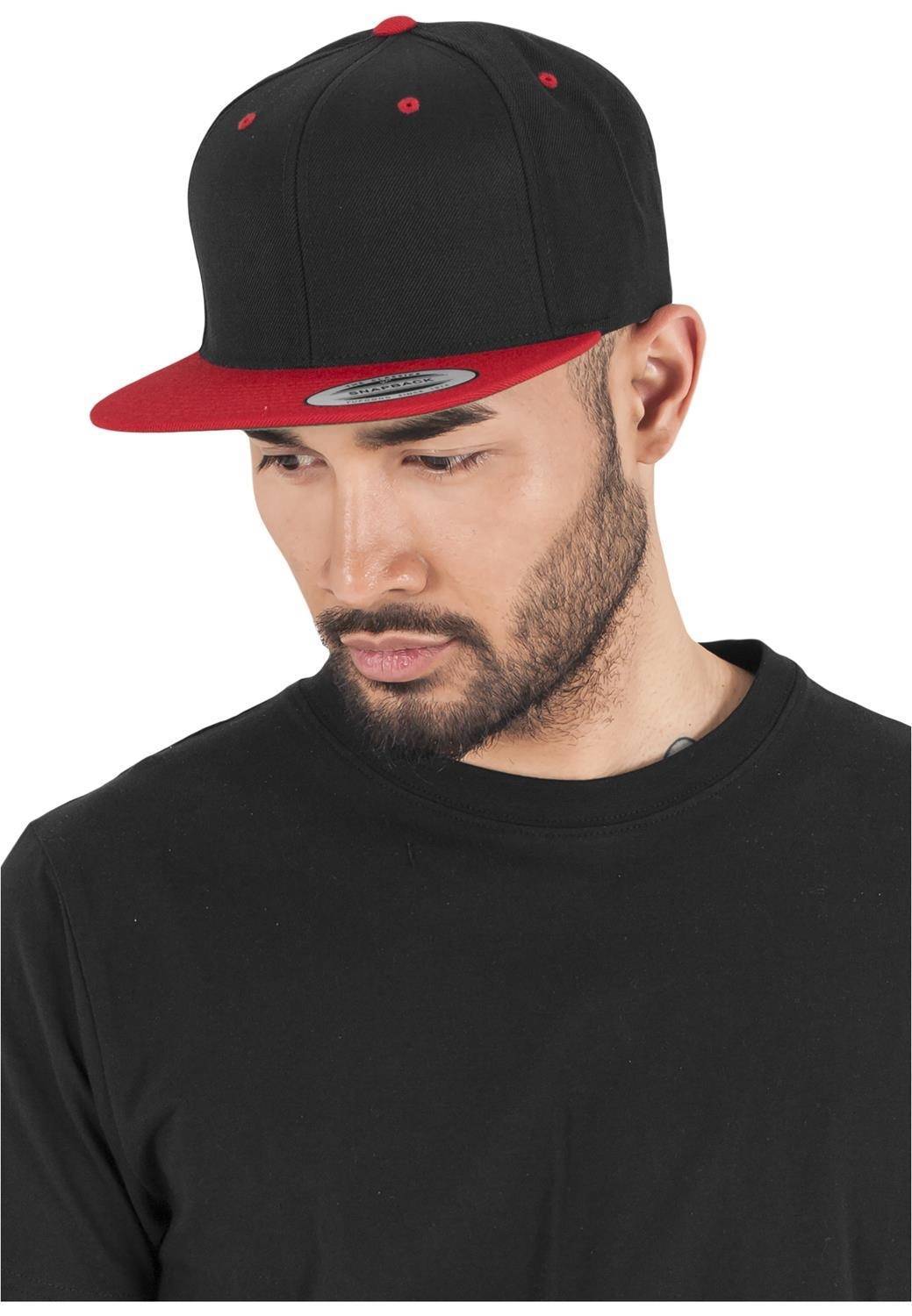 Dwukolorowa czapka z płaskim daszkiem Snapback