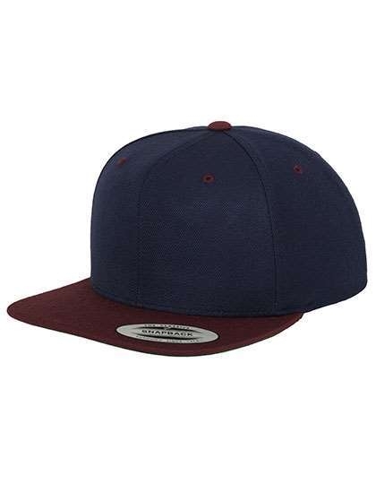 Dwukolorowa czapka z płaskim daszkiem Snapback