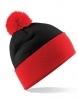 Dwukolorowa czapka zimowa z pomponem Snowstar Duo