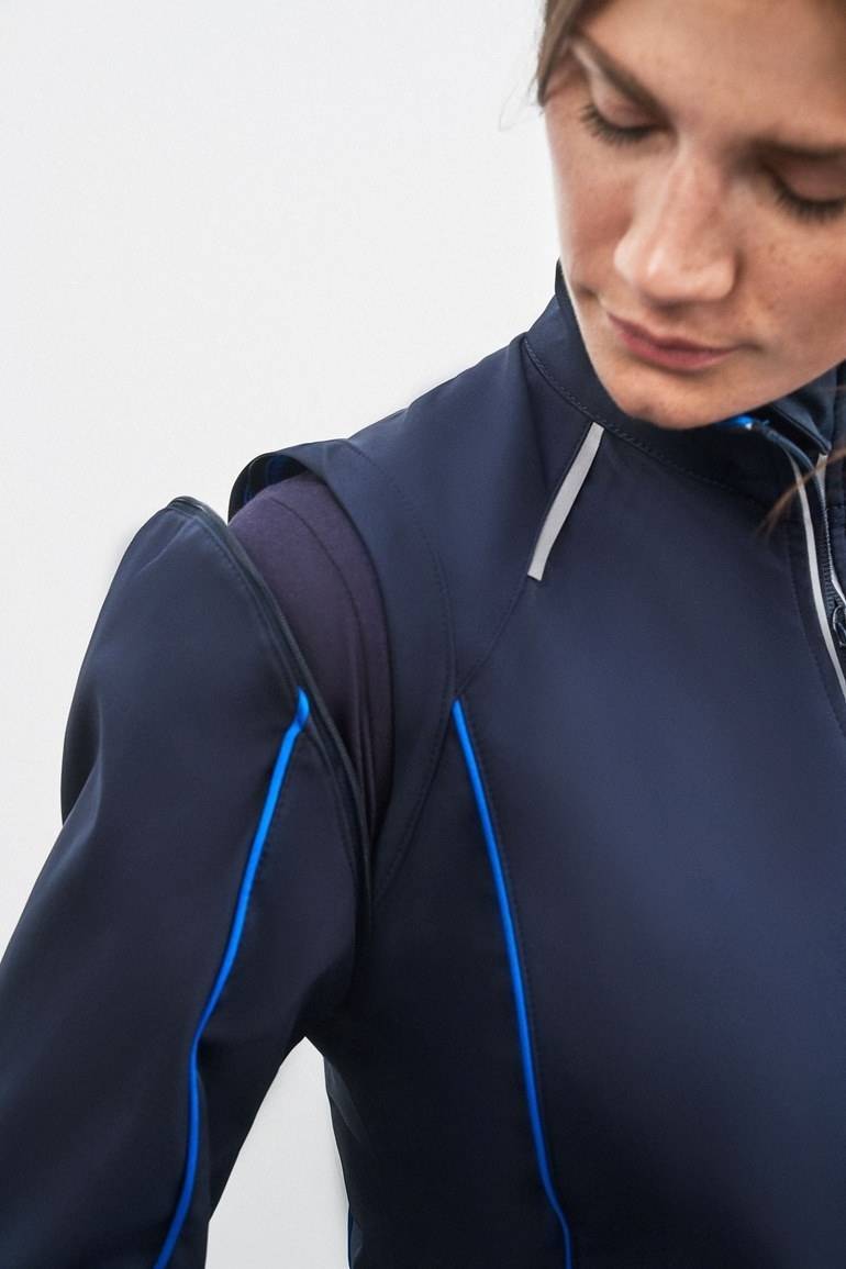 Dwukolorowa damska kurtka softshell Zip-Off