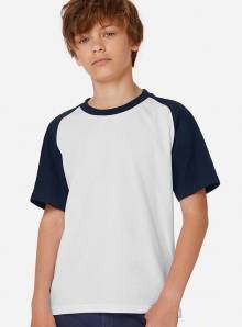 Dwukolorowa koszulka model dziecięcy Base-Ball