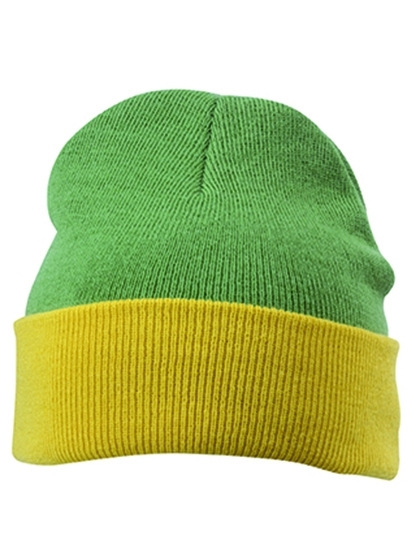 Dwukolorowa wywijana czapka Knitted Cap