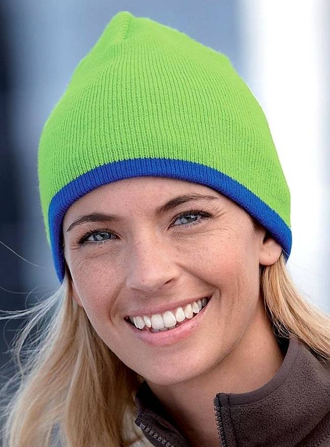 Dwukolorowa zimowa czapka Contrasting Border