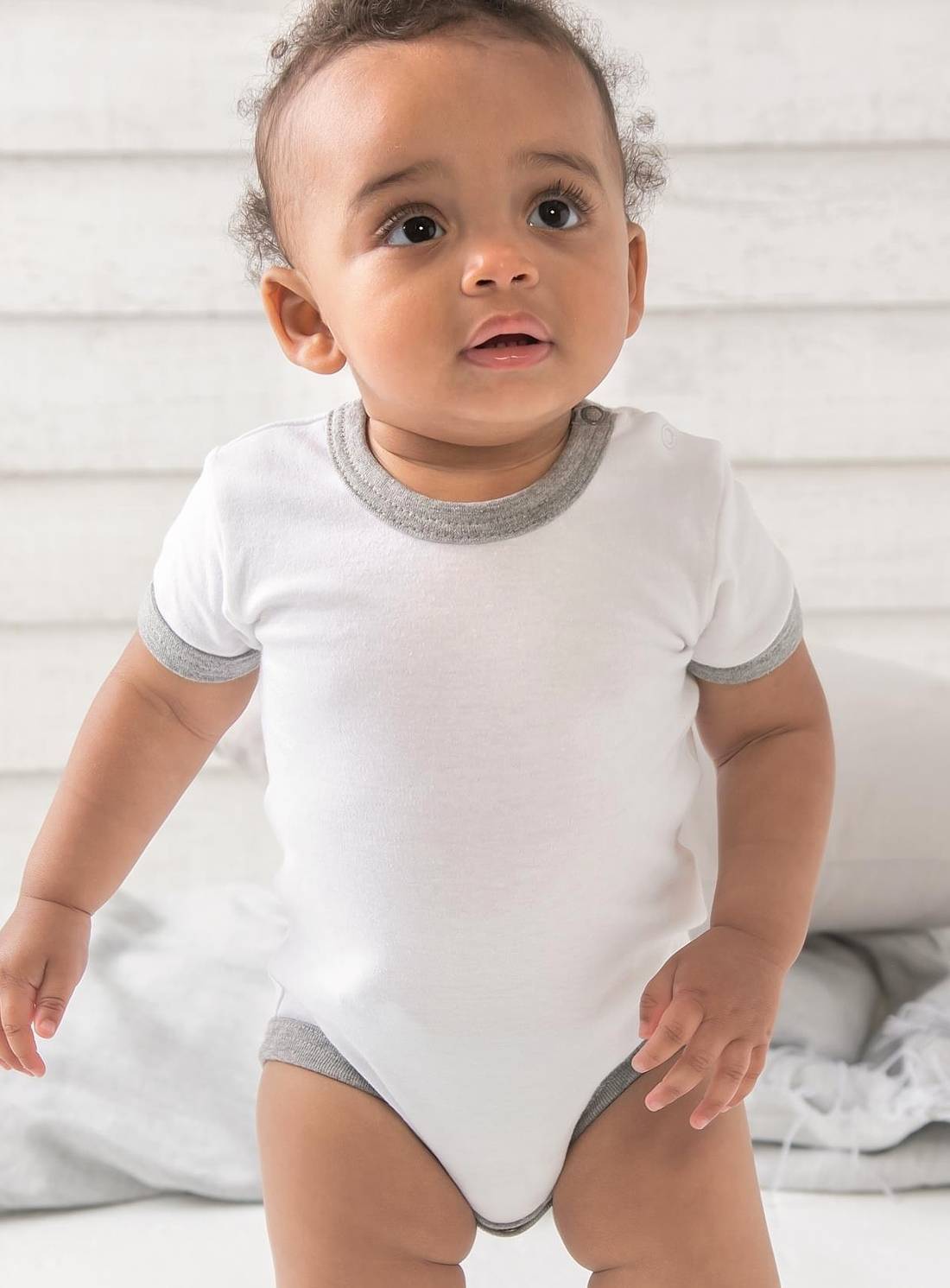 Dwukolorowe body dziecięce Baby Ringer