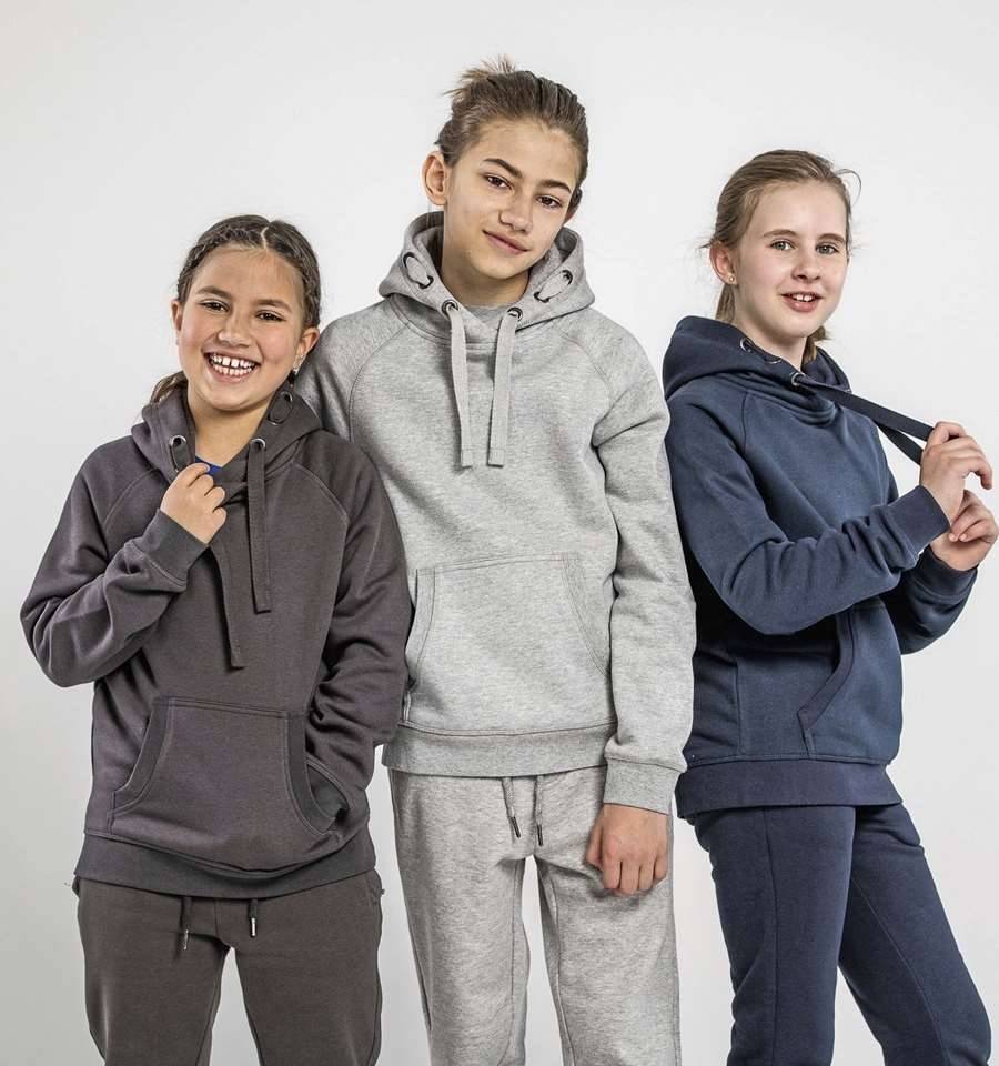 Dziecięca bluza Premium z kapturem posiadającym szerokie troczki