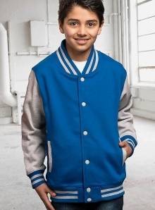 Dziecięca rozpinana bluza College w stylu Baseball