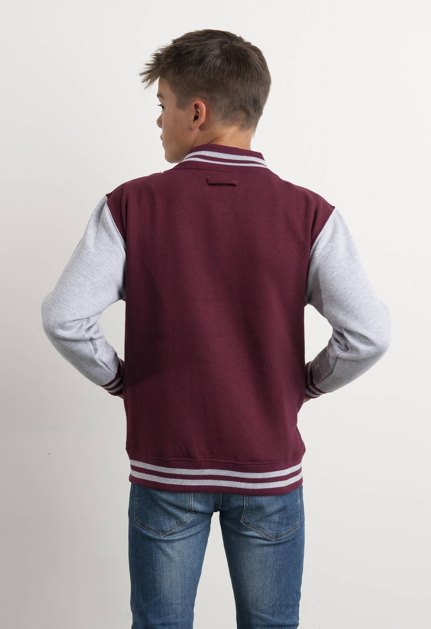 Dziecięca rozpinana bluza College w stylu Baseball