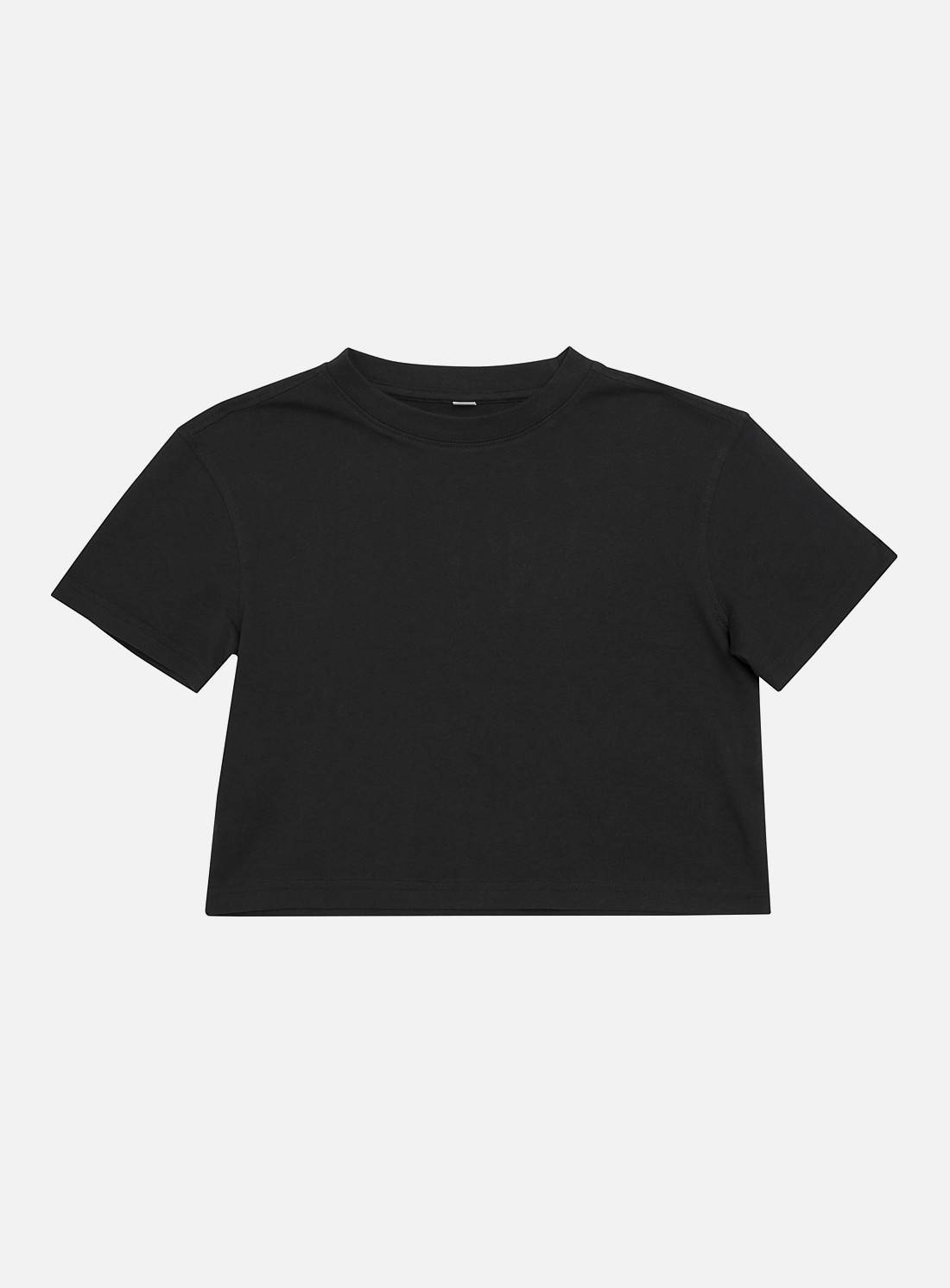 Dziewczęca koszulka o krótki fasonie bez metki producenta