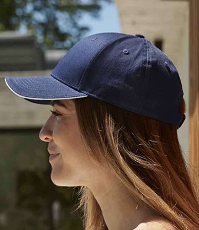EarthAware® Classic Organic Cotton 6 Panel Cap - Sandwich Peak