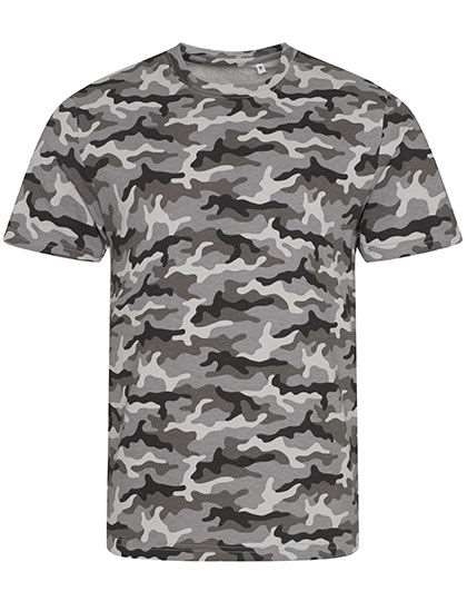 Efektowna koszulka t-shirt ubarwiona wzorem Camo-Moro
