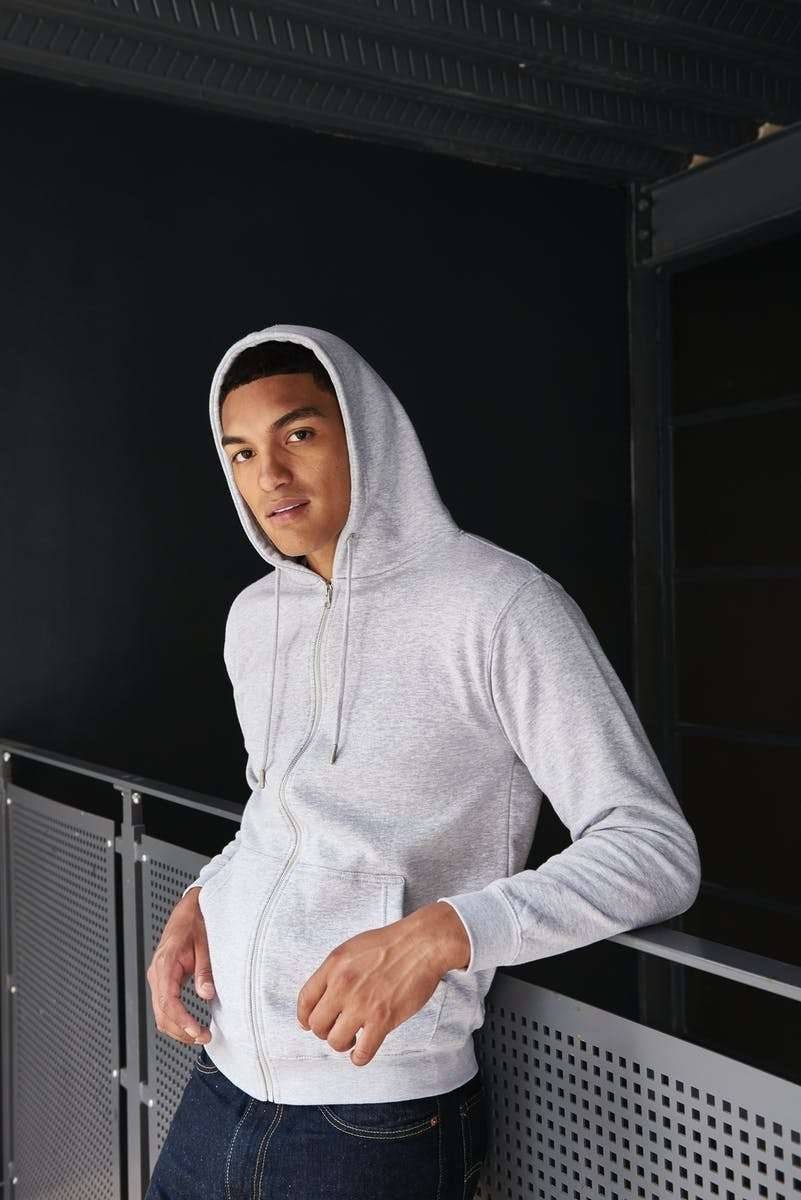 Ekologiczna bluza z dwuwarstwowym kapturem, rozpinana z odrywaną metką