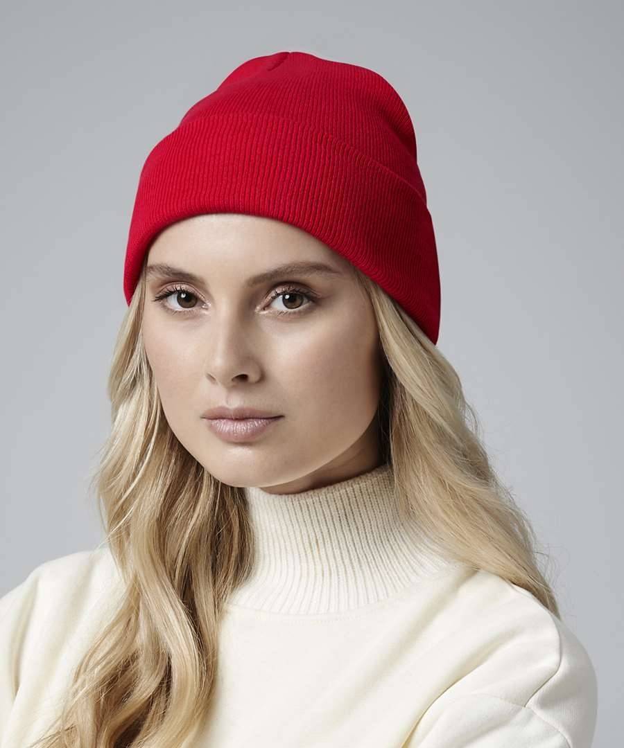 Ekologiczna czapka zimowa w stylu Beanie uszyta z bawełny organicznej