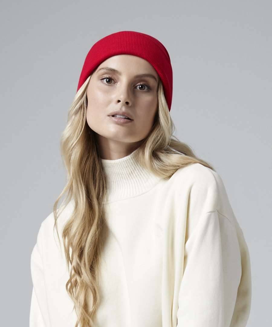 Ekologiczna czapka zimowa w stylu Beanie uszyta z bawełny organicznej
