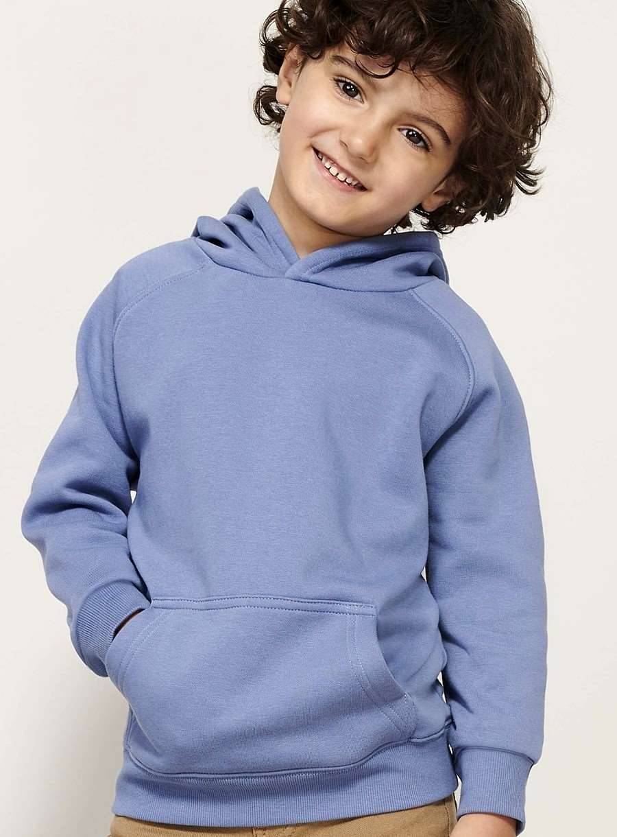 Ekologiczna dziecięca bluza z kapturem oraz raglanowymi rękawami marki Sol's