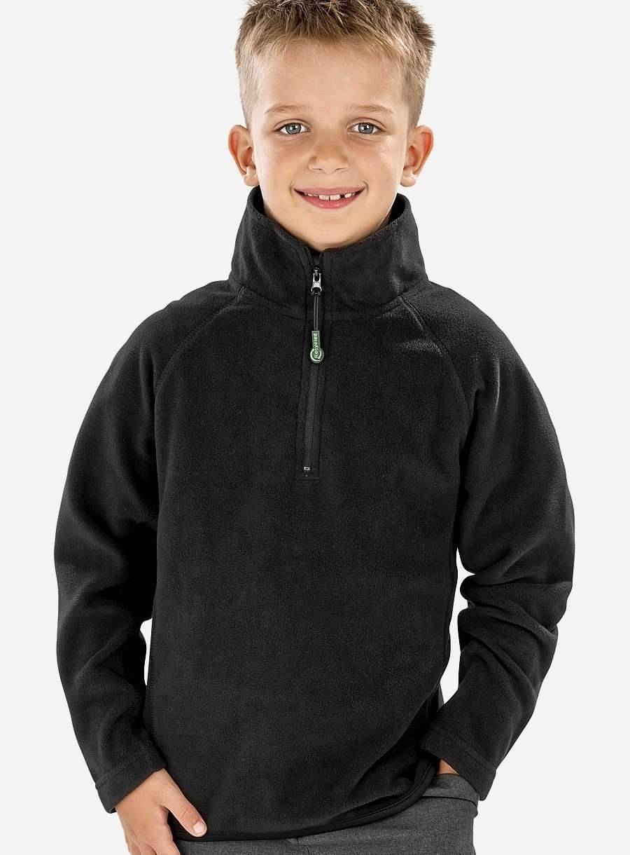 Ekologiczna dziecięca bluza z polaru Result z krótkim zamkiem, materiał z recyklingu