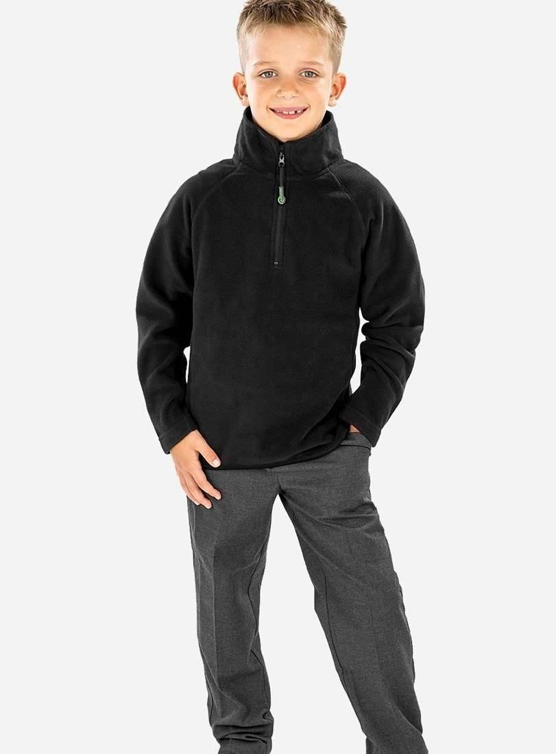 Ekologiczna dziecięca bluza z polaru Result z krótkim zamkiem, materiał z recyklingu