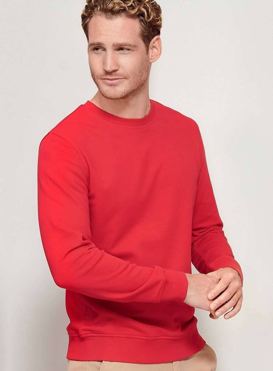 Ekologiczna klasyczna bluza z bawełny organicznej z dodatkiem materiału z recyklingu