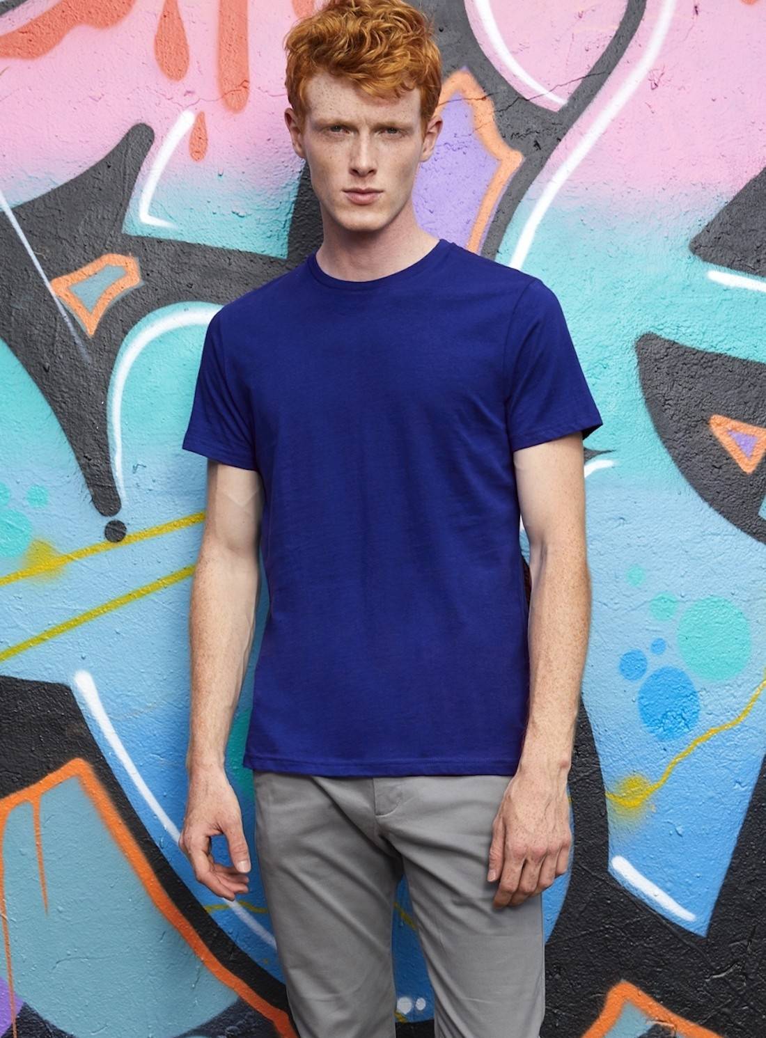 Ekologiczna koszulka męska B&C z bawełny organicznej