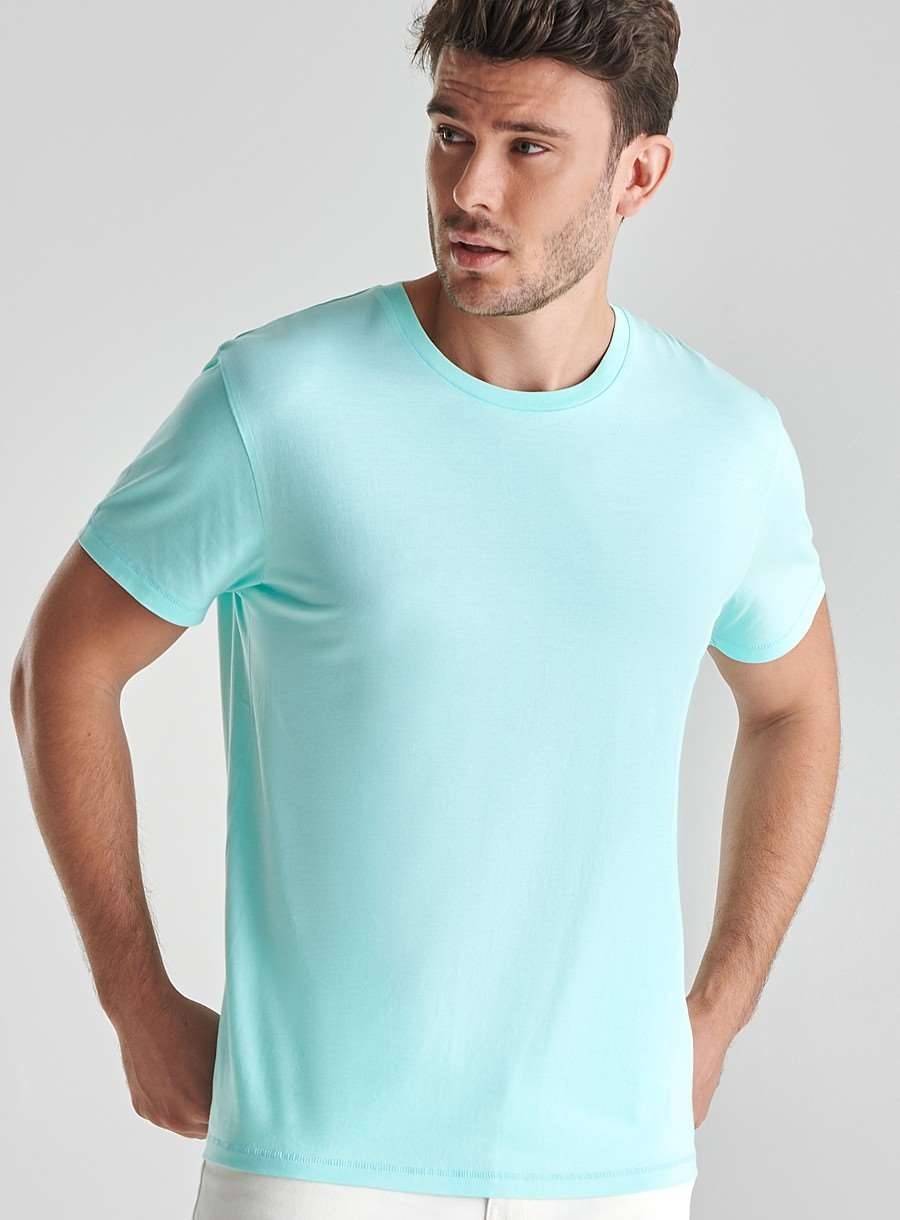 Ekologiczna koszulka męska bez bocznych szwów, uszyta z bawełny organicznej