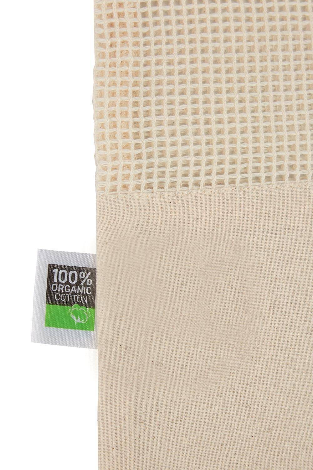 Ekologiczna torba na zakupy z siatki i zamknięciem ściąganym troczkami