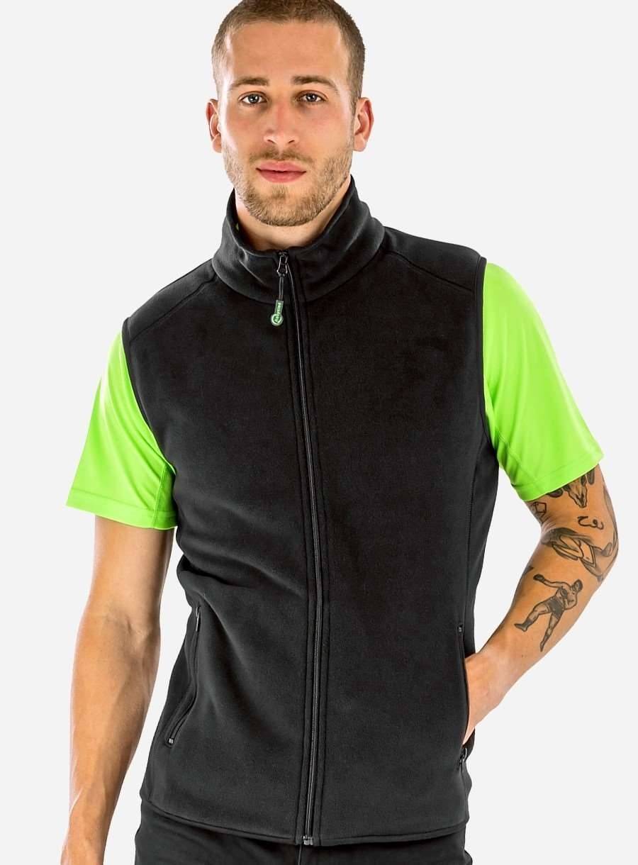 Ekologiczny bezrękawnik polarowy męski, materiał z recyklingu