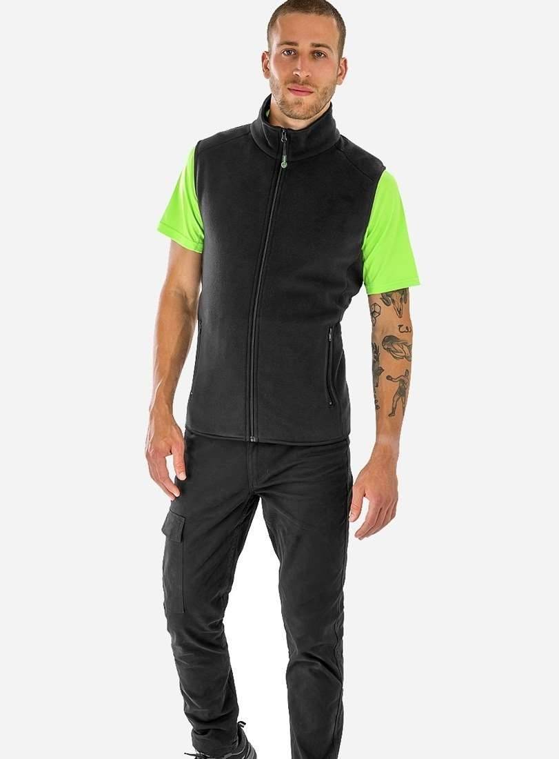 Ekologiczny bezrękawnik polarowy męski, materiał z recyklingu