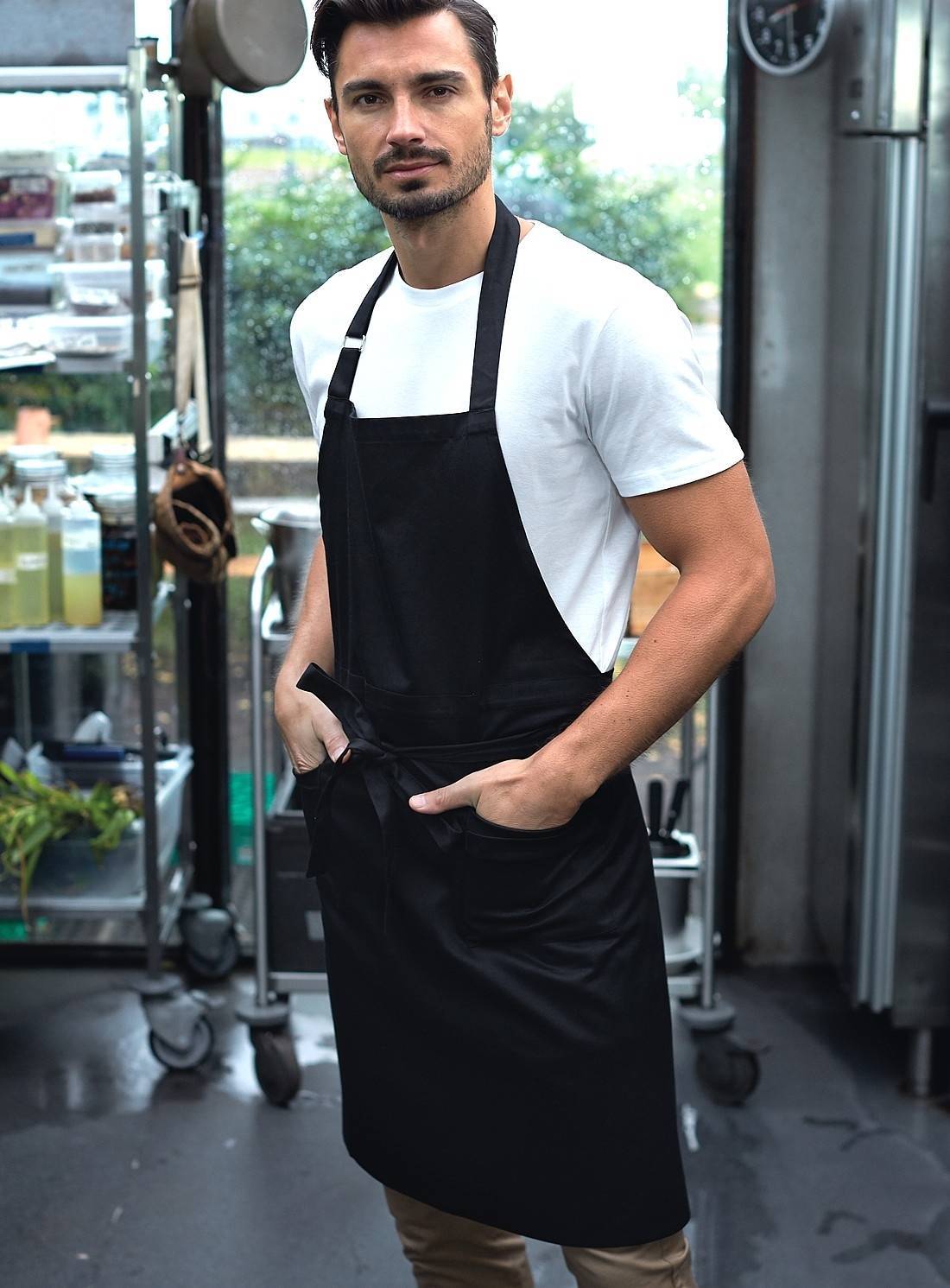 Ekologiczny fartuch z praktycznymi kieszeniami