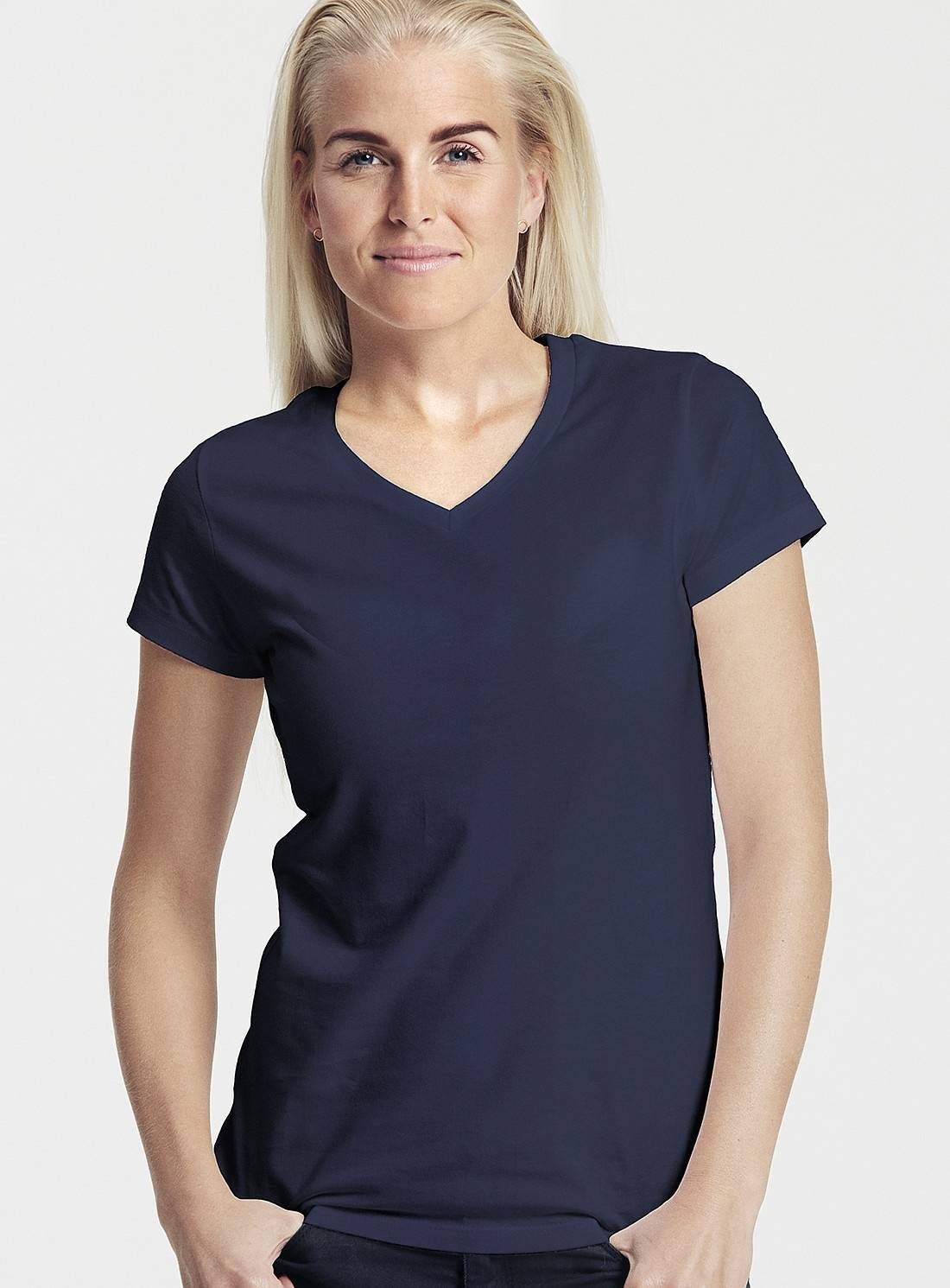 Ekologiczny t-shirt damski V-neck marki Neutral