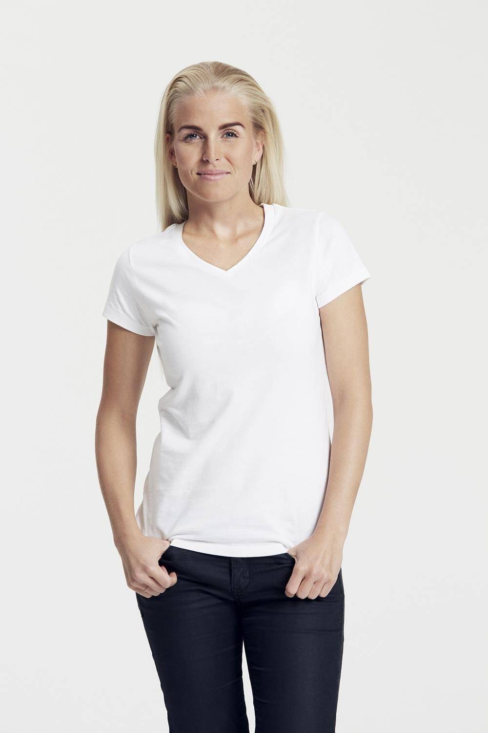 Ekologiczny t-shirt damski V-neck marki Neutral