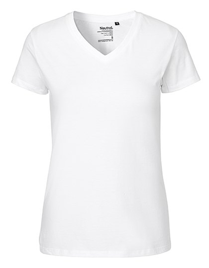 Ekologiczny t-shirt damski V-neck marki Neutral